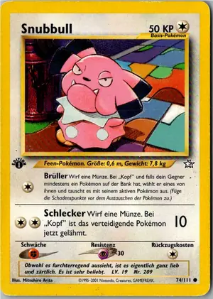 Pokémon-Karte Snubbull 74/111 Neo Genesis