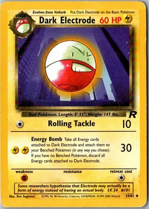 Pokémon-Karte Dark Electrode Dunkles Lektrobal 34/82 Team Rocket