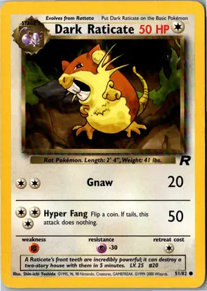 Dark Raticate Dunkles Rattikarl Exemplar 3,95 €