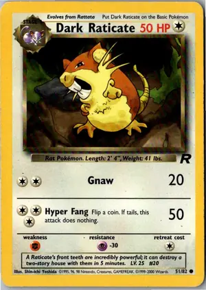 Dark Raticate Dunkles Rattikarl Exemplar 3,95 €
