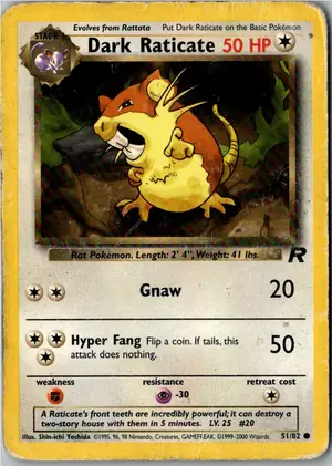 Dark Raticate Dunkles Rattikarl Exemplar 3,95 €
