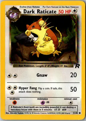 Dark Raticate Dunkles Rattikarl Exemplar 3,95 €