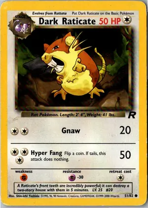 Dark Raticate Dunkles Rattikarl Exemplar 3,95 €