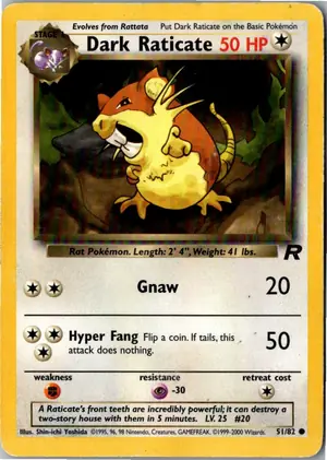 Dark Raticate Dunkles Rattikarl Exemplar 3,95 €