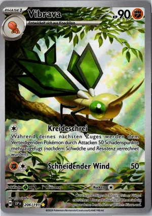 Pokémon-Karte Vibrava 206/191 Stürmische Funken