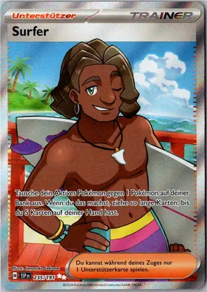 Pokémon-Karte Surfer 235/191 Stürmische Funken