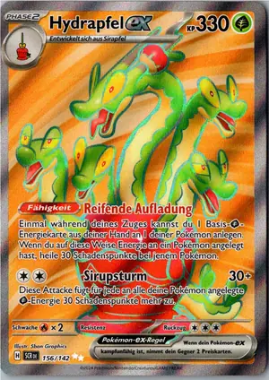 Pokémon-Karte Hydrapfel ex 156/142 Stellarkrone
