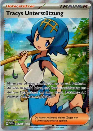Pokémon-Karte Tracys Unterstützung 207/167 Maskerade im Zwielicht