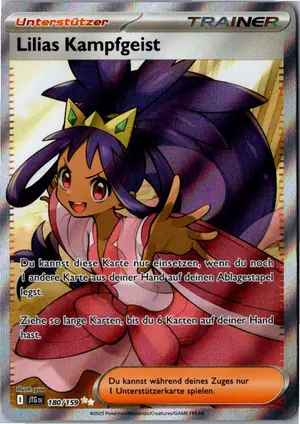 Pokémon-Karte Lilias Kampfgeist 180/159 Reisegefährten
