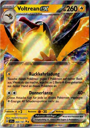 Pokémon-Karte Voltrean ex 068/191 Stürmische Funken