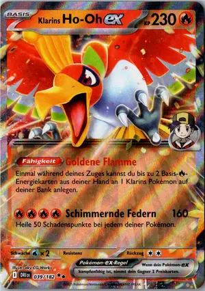Pokémon-Karte Klarins Ho-Oh ex 039/182 Ewige Rivalen