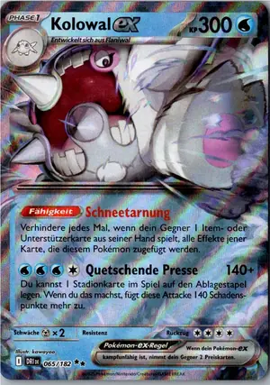Pokémon-Karte Kolowal ex 065/182 Ewige Rivalen