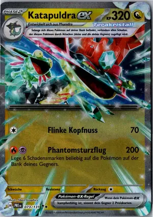 Pokémon-Karte Katapuldra ex 073/131 Prismatische Entwicklungen
