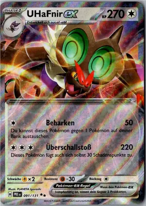 Pokémon-Karte UHaFnir ex 091/131 Prismatische Entwicklungen