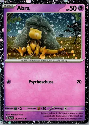 Pokémon-Karte Abra 063/165 151