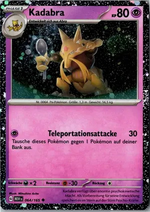 Pokémon-Karte Kadabra 064/165 151
