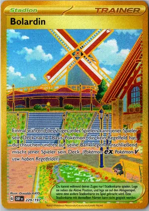 Pokémon-Karte Bolardin 229/197 Obsidianflammen