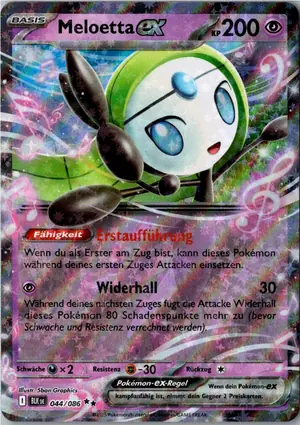 Pokémon-Karte Meloetta 044/086 Schwarze Blitze