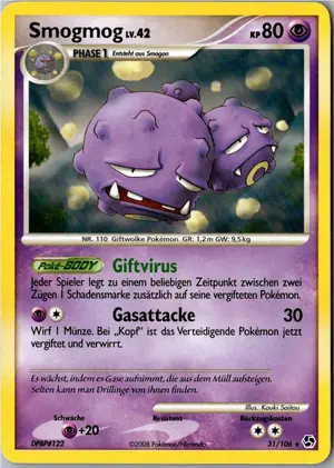 Pokémon-Karte Smogmog 31/106 Epische Begegnungen