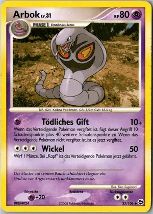 Pokémon-Karte Arbok 33/106 Epische Begegnungen