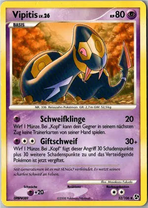 Pokémon-Karte Vipitis 52/106 Epische Begegnungen
