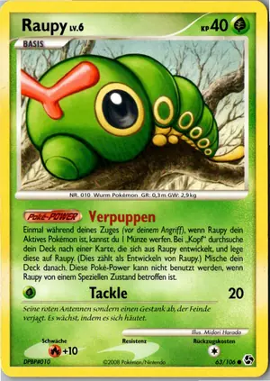 Pokémon-Karte Raupy 63/106 Epische Begegnungen