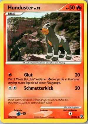 Pokémon-Karte Hunduster 69/106 Epische Begegnungen