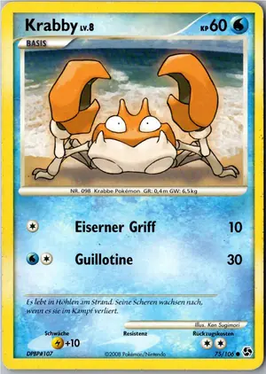 Pokémon-Karte Krabby 75/106 Epische Begegnungen