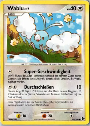 Pokémon-Karte Wablu 86/106 Epische Begegnungen