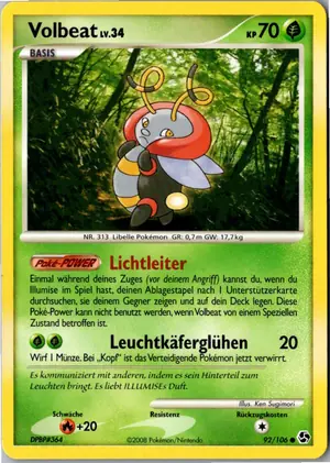 Pokémon-Karte Volbeat 92/106 Epische Begegnungen