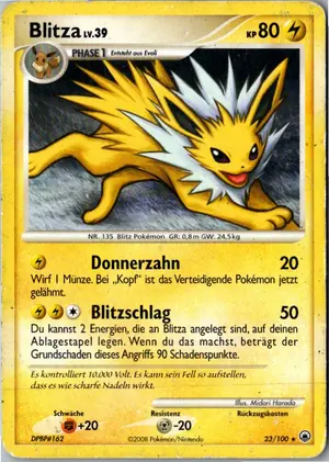 Pokémon-Karte Blitza 23/100 Majestätischer Morgen