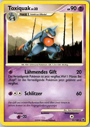 Pokémon-Karte Toxiquak 31/100 Majestätischer Morgen