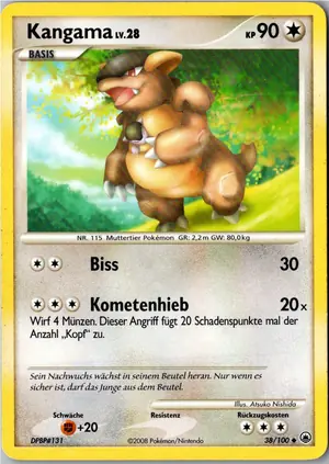 Pokémon-Karte Kangama 38/100 Majestätischer Morgen