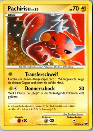 Pokémon-Karte Pachirisu 43/100 Majestätischer Morgen