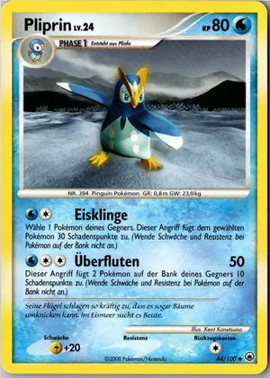 Pokémon-Karte Pliprin 44/100 Majestätischer Morgen