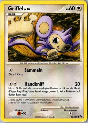 Pokémon-Karte Griffel 50/100 Majestätischer Morgen