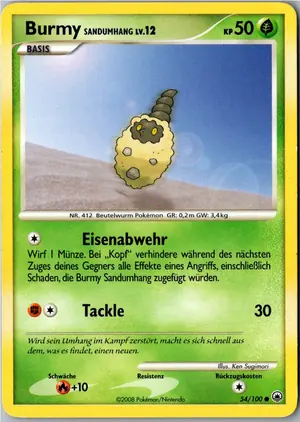 Pokémon-Karte Burmy 54/100 Majestätischer Morgen