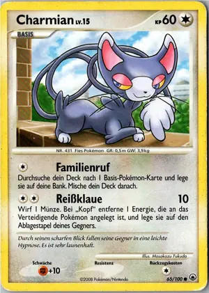 Pokémon-Karte Charmian 65/100 Majestätischer Morgen