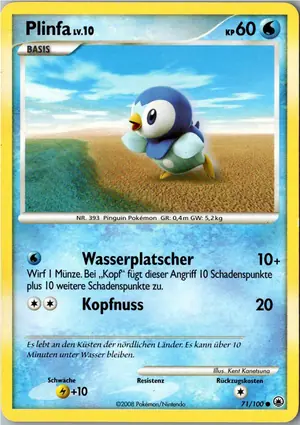 Pokémon-Karte Plinfa 71/100 Majestätischer Morgen