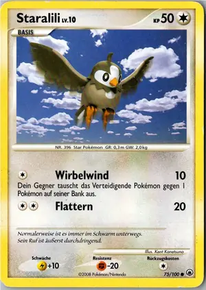 Pokémon-Karte Staralili 75/100 Majestätischer Morgen
