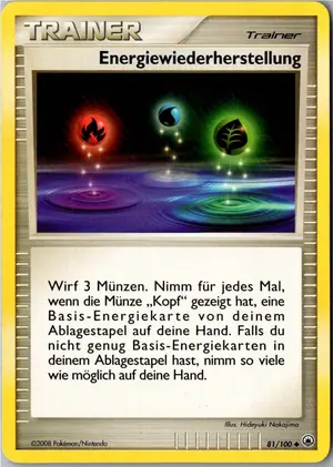 Pokémon-Karte Energiewiederherstellung 81/100 Majestätischer Morgen