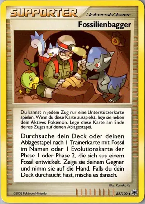 Pokémon-Karte Fossilienbagger 82/100 Majestätischer Morgen