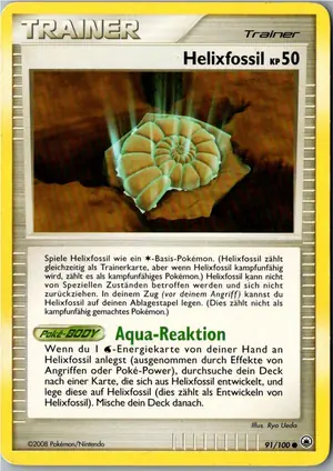 Pokémon-Karte Helixfossil 91/100 Majestätischer Morgen