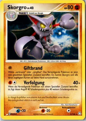 Pokémon-Karte Skorgro 5/146 Erwachte Legenden