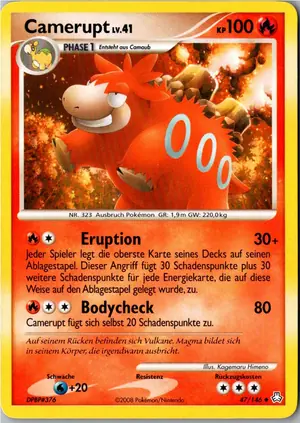 Pokémon-Karte Camerupt 47/146 Erwachte Legenden