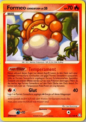 Pokémon-Karte Formeo Sonnenform 51/146 Erwachte Legenden