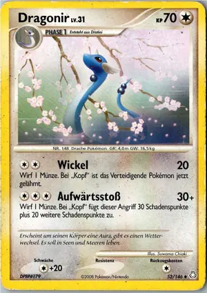 Pokémon-Karte Dragonir 52/146 Erwachte Legenden