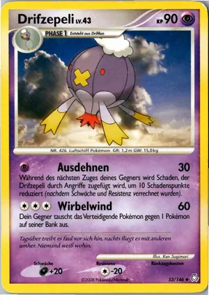Pokémon-Karte Drifzepeli 53/146 Erwachte Legenden