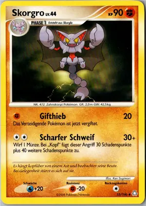 Pokémon-Karte Skorgro 55/146 Erwachte Legenden