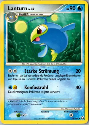 Pokémon-Karte Lanturn 58/146 Erwachte Legenden